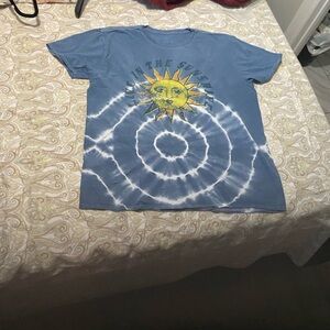 Blue Tie-Dye Sun Graphic Tee